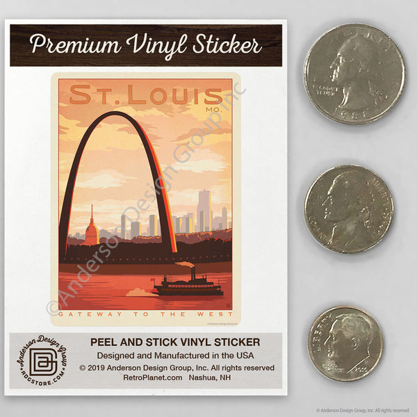 St. Louis Missouri Gateway Arch Mini Vinyl Sticker
