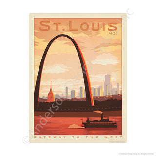St. Louis Missouri Gateway Arch Mini Vinyl Sticker