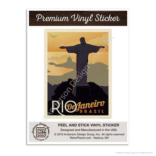 Rio De Janeiro Brazil Christ the Redeemer Mini Vinyl Sticker