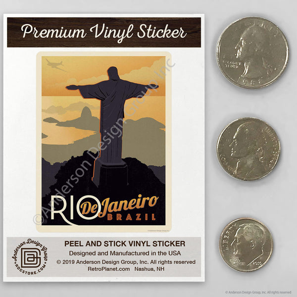 Rio De Janeiro Brazil Christ the Redeemer Mini Vinyl Sticker