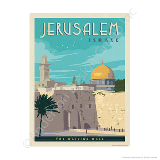 Jerusalem Israel Wailing Wall Mini Vinyl Sticker