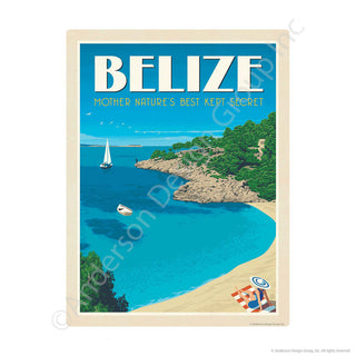 Belize Beach Mini Vinyl Sticker