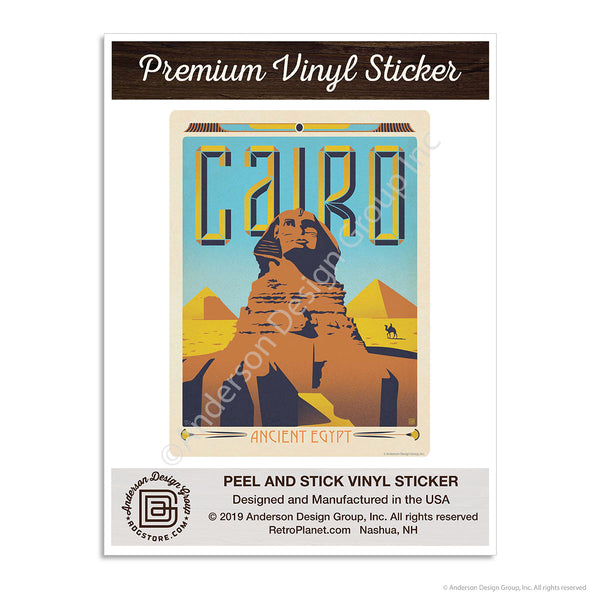 Cairo Ancient Egypt Sphinx Mini Vinyl Sticker