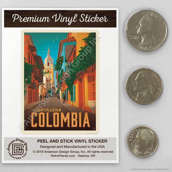 Cartagena Colombia Mini Vinyl Sticker