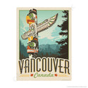 Vancouver Canada Totem Pole Mini Vinyl Sticker