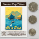 Bora Bora French Polynesia Dolphin Mini Vinyl Sticker