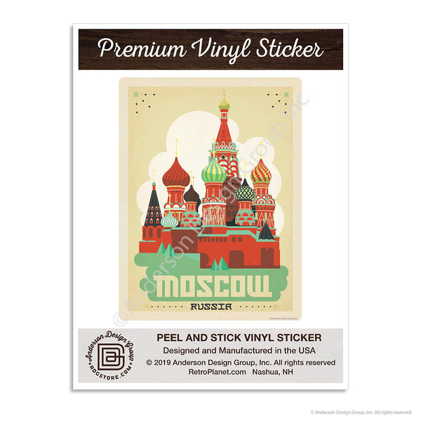 Moscow Russia Basil Cathedral Mini Vinyl Sticker