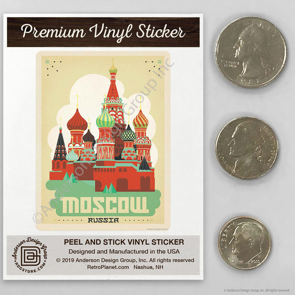 Moscow Russia Basil Cathedral Mini Vinyl Sticker