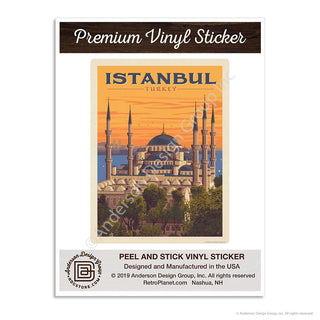 Istanbul Turkey Sultan Ahmed Mosque Mini Vinyl Sticker