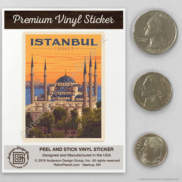 Istanbul Turkey Sultan Ahmed Mosque Mini Vinyl Sticker