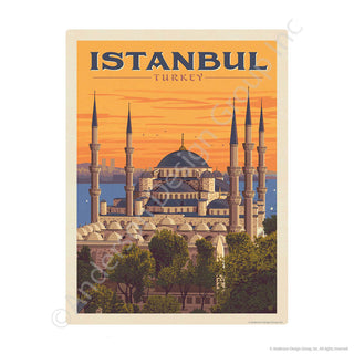 Istanbul Turkey Sultan Ahmed Mosque Mini Vinyl Sticker