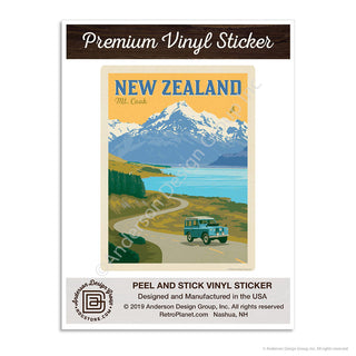 New Zealand Mt. Cook Mini Vinyl Sticker