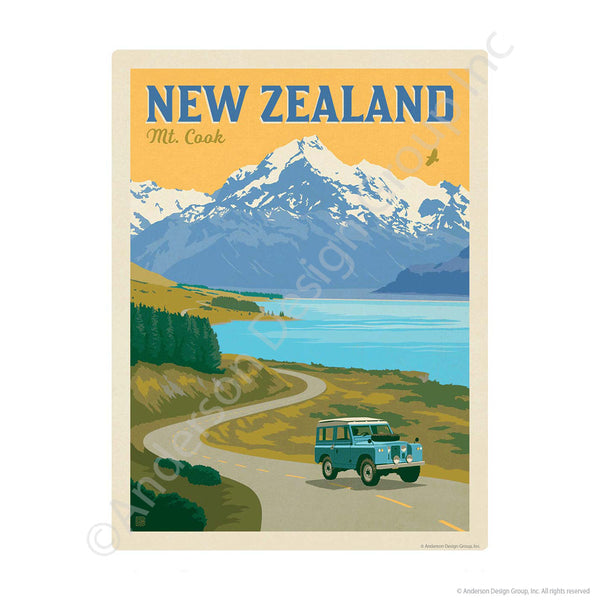 New Zealand Mt. Cook Mini Vinyl Sticker