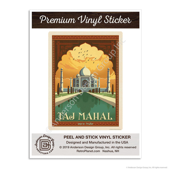 Taj Mahal Agra India Mini Vinyl Sticker