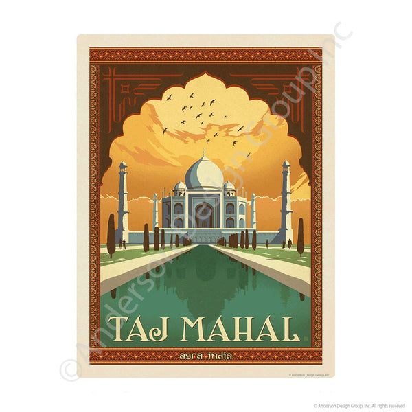Taj Mahal Agra India Mini Vinyl Sticker