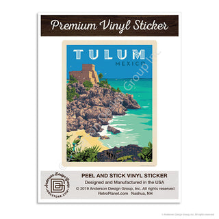 Tulum Mexico Mayan Ruins Mini Vinyl Sticker