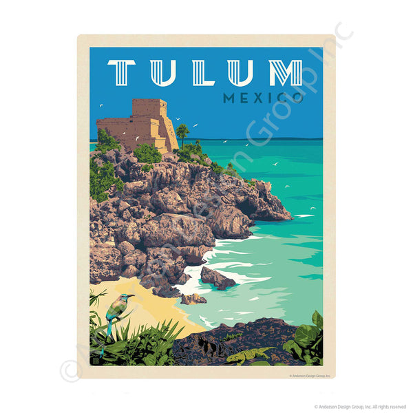 Tulum Mexico Mayan Ruins Mini Vinyl Sticker