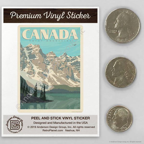 Rocky Mountains Canada Mini Vinyl Sticker