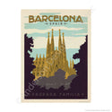 Barcelona Spain Sagrada Familia Church Mini Vinyl Sticker