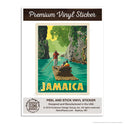 Jamaica Bamboo River Raft Mini Vinyl Sticker