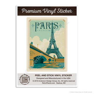 Paris France Eiffel Tower Mini Vinyl Sticker