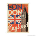 London England Flag Big Ben Mini Vinyl Sticker