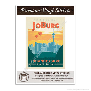 Visit JoBurg Johannesburg South Africa Mini Vinyl Sticker