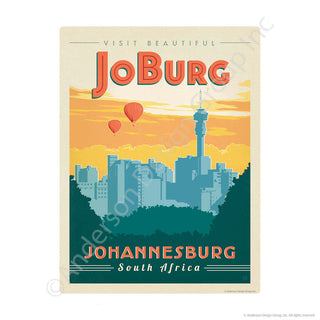 Visit JoBurg Johannesburg South Africa Mini Vinyl Sticker