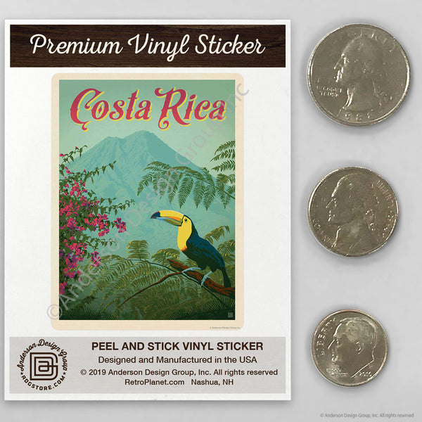 Costa Rican Toucan Mini Vinyl Sticker