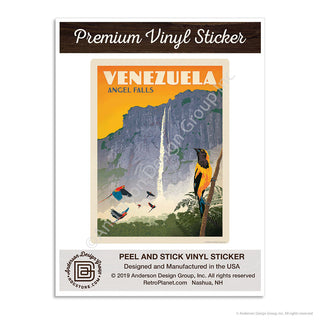 Venezuela Angel Falls Mini Vinyl Sticker