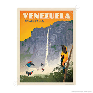 Venezuela Angel Falls Mini Vinyl Sticker