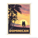 Dominican Republic Sunset Beach Mini Vinyl Sticker