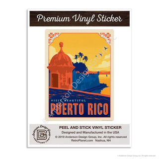 Visit Beautiful Puerto Rico Mini Vinyl Sticker