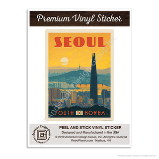 Seoul South Korea Mini Vinyl Sticker