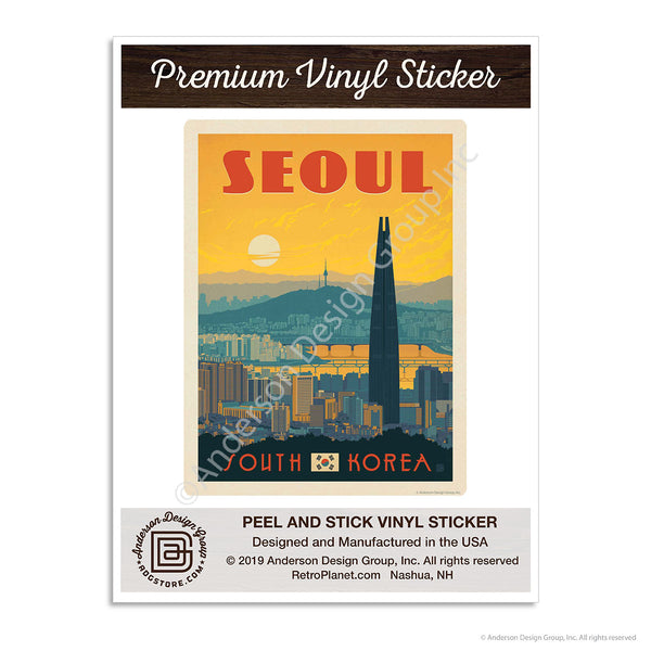 Seoul South Korea Mini Vinyl Sticker