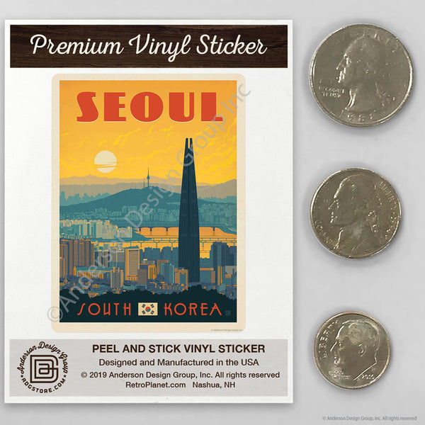 Seoul South Korea Mini Vinyl Sticker