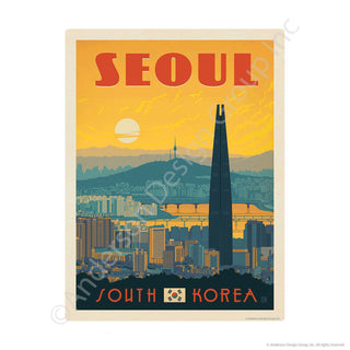 Seoul South Korea Mini Vinyl Sticker