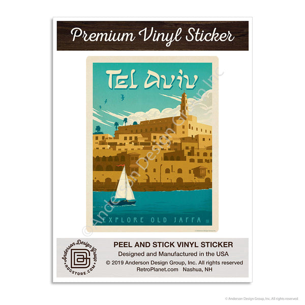 Tel Aviv Israel Explore Old Jaffa Mini Vinyl Sticker
