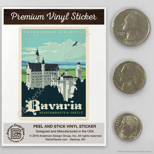 Bavaria Germany Neuschwanstein Castle Mini Vinyl Sticker