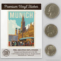 Munich Germany New Town Hall Mini Vinyl Sticker