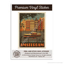 Amsterdam Netherlands Canal Boat Mini Vinyl Sticker
