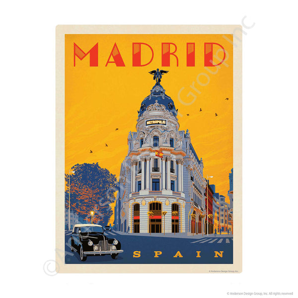 Madrid Spain Metropolis Building Mini Vinyl Sticker