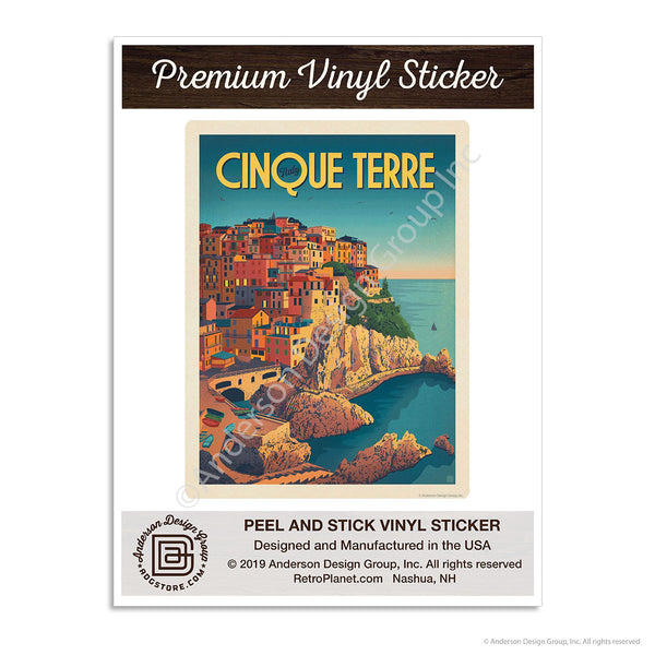 Cinque Terre Italy Manarola Village Mini Vinyl Sticker