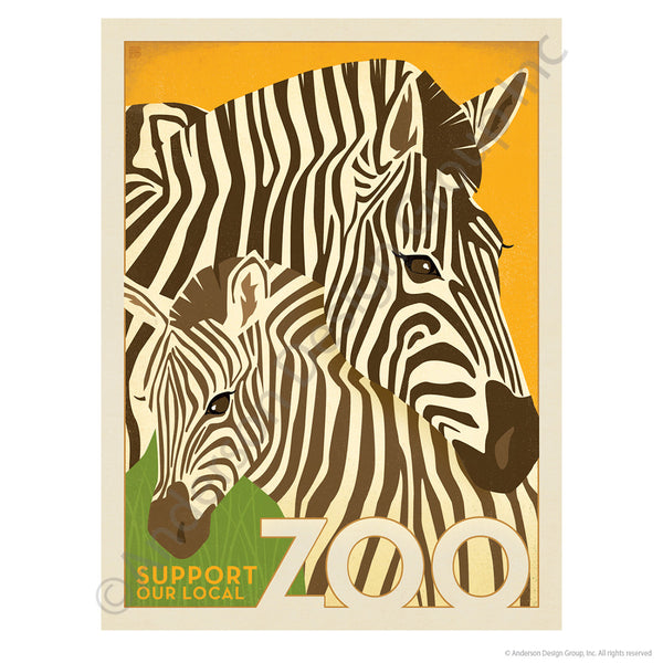 Zebras Support Our Local Zoo Mini Vinyl Sticker