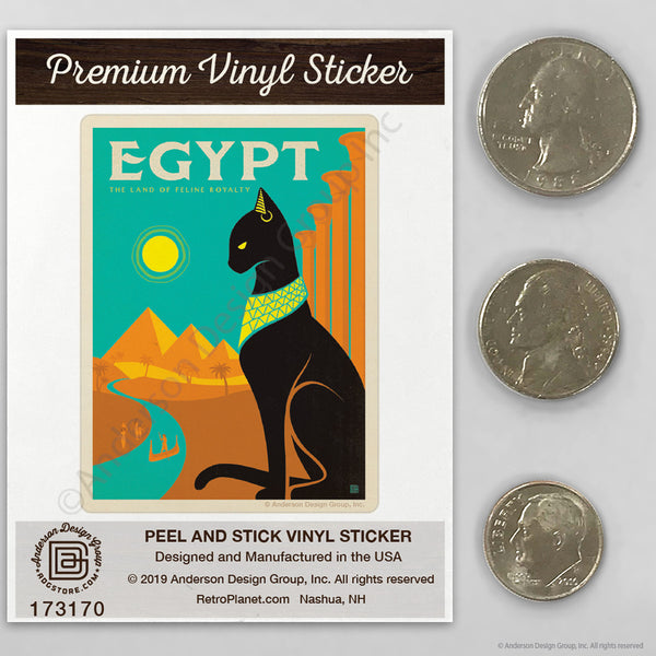 Egypt Land of Feline Royalty Mini Vinyl Sticker