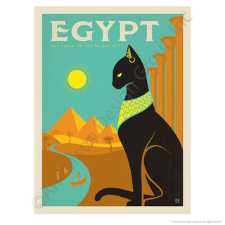 Egypt Land of Feline Royalty Mini Vinyl Sticker