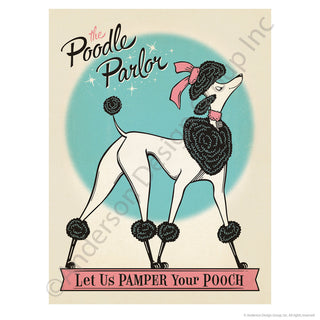 Poodle Parlor Dog Mini Vinyl Sticker