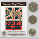 English Bulldog Facts Mini Vinyl Sticker