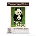 Panda Bears Support Our Local Zoo Mini Vinyl Sticker