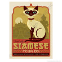 Siamese Cat Travel Mini Vinyl Sticker